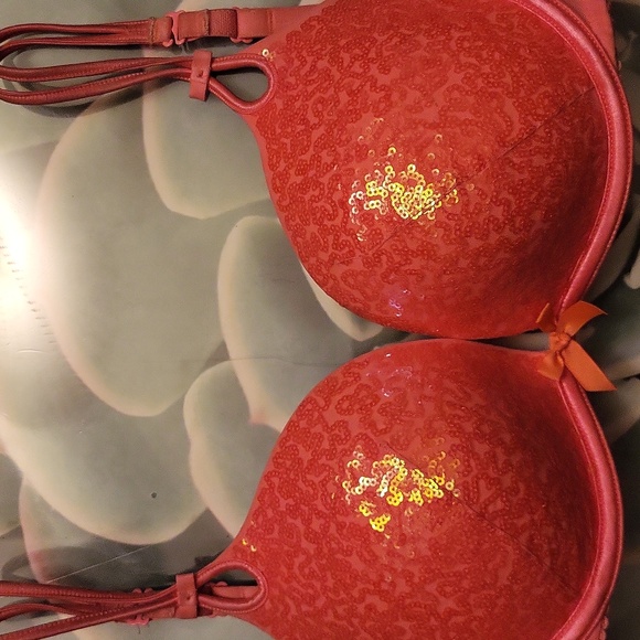 Unique Victoria's Secret Sequin Plunge Bra 36C - Picture 2 of 6